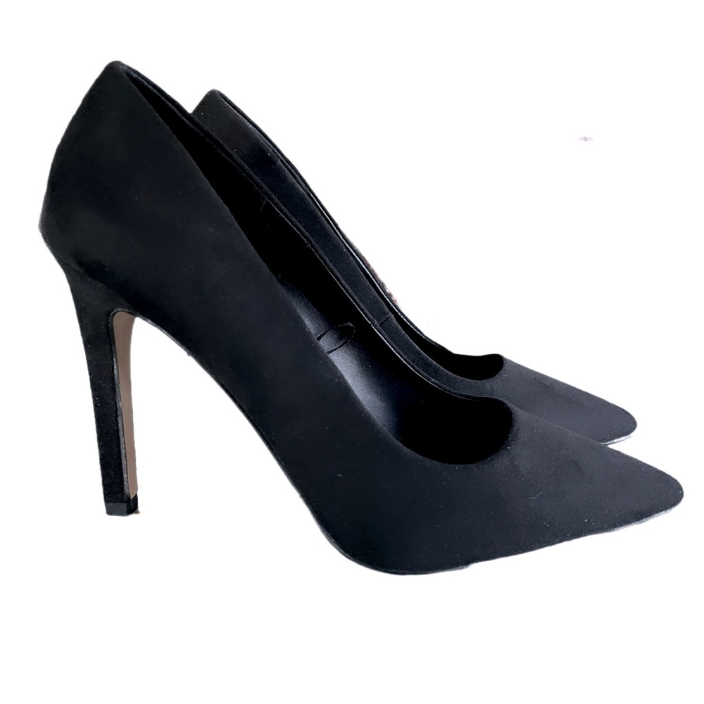 Forever 21, 7 US, black, classy, pointy toe heels, faux suede, NEW, never worn